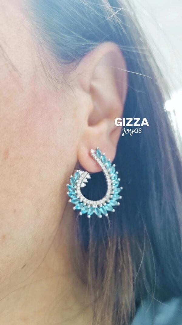 AROS PLATA ITALIANA linea PREMIUM celeste y blanco