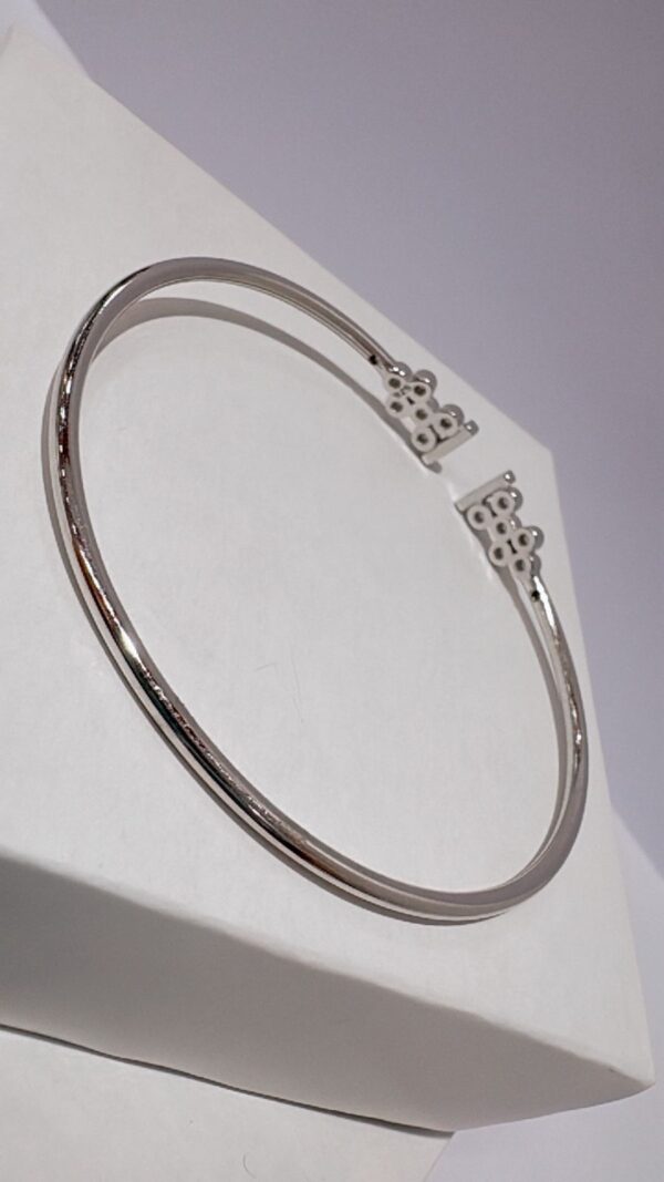 PULSERA DE PLATA RODINADA ITALIANA CON CUBICS ENGARZAADOS - Image 3
