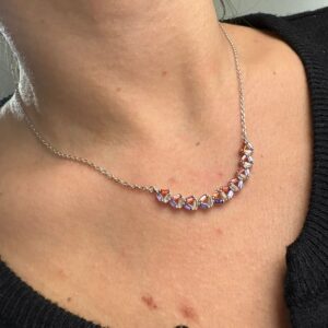 CONJUNTO DE PLATA RODINADA SONRISA