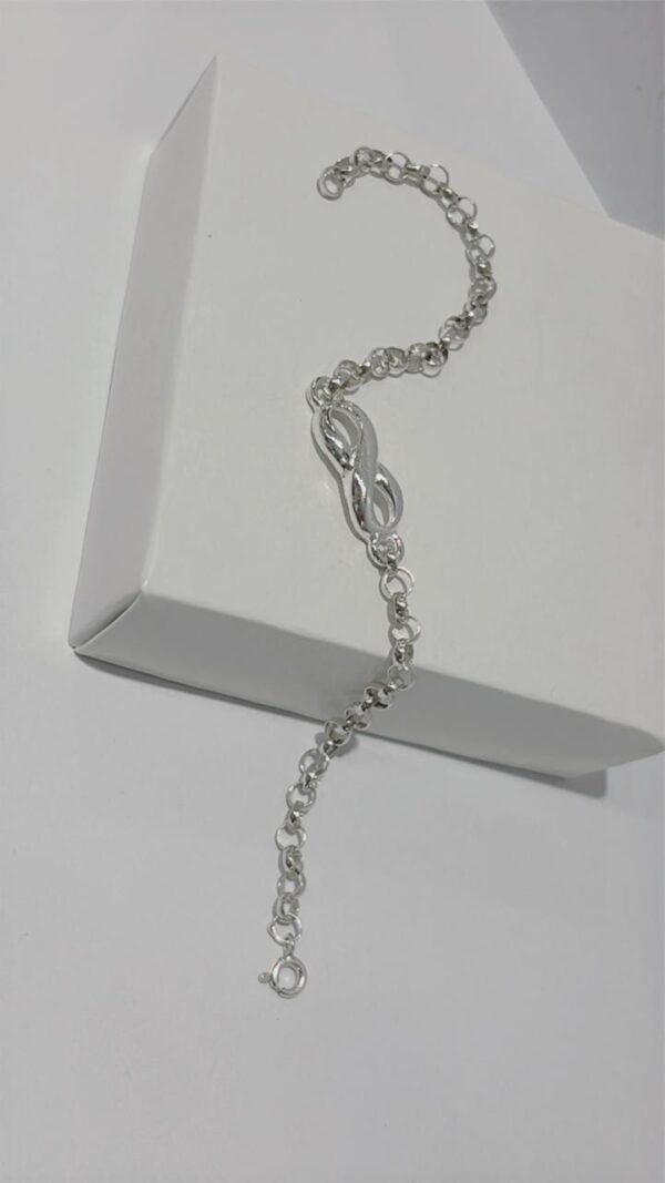 PULSERA DE PLATA CON DIJE INFINITO - Image 3