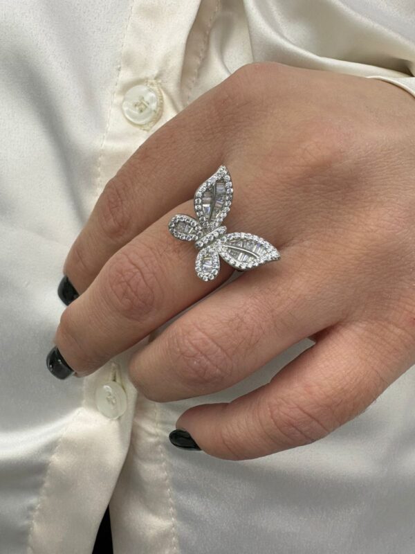 ANILLO de plata rodinada diseño "MARIPOSA" nº15 - Image 3
