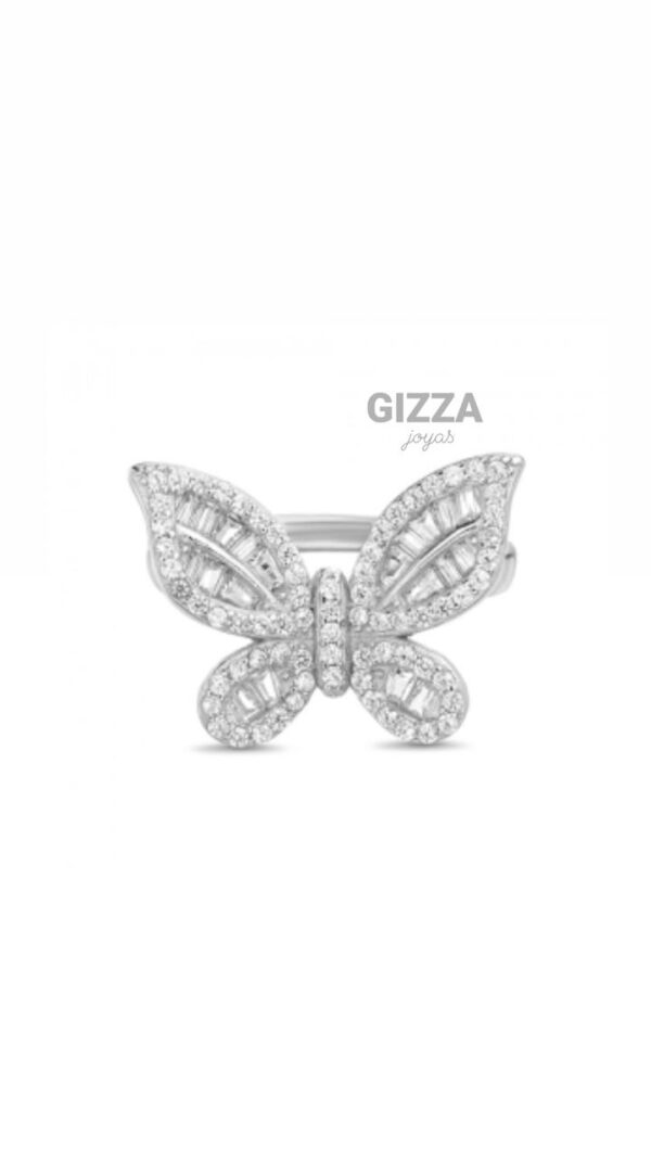ANILLO de plata rodinada diseño "MARIPOSA" nº15 - Image 4