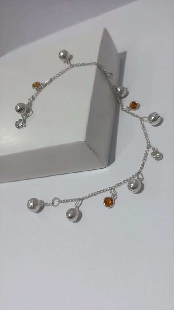 PULSERA DE PLATA CON CUBIC`S COLOR AMARILLO - Image 2