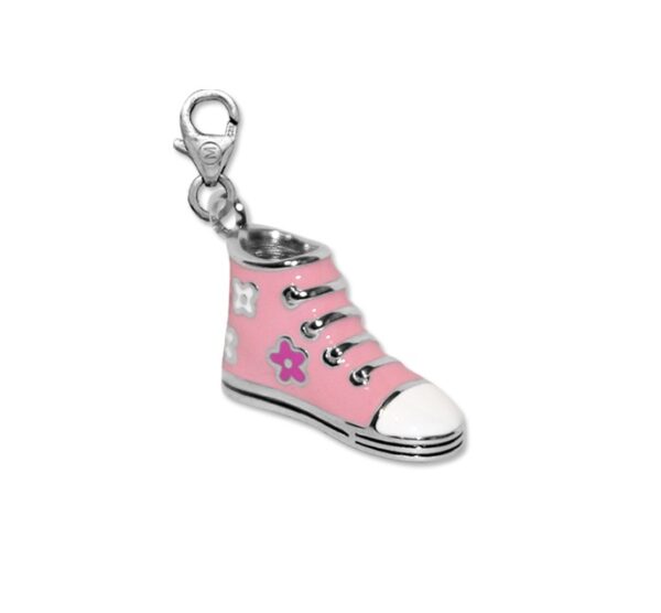 DIJE DE PLATA LINEA MONONA MODELO ZAPATILLA ROSA