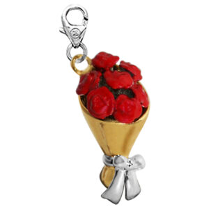 DIJE DE PLATA LINEA MONONA MODELO RAMO DE ROSAS DELUXE