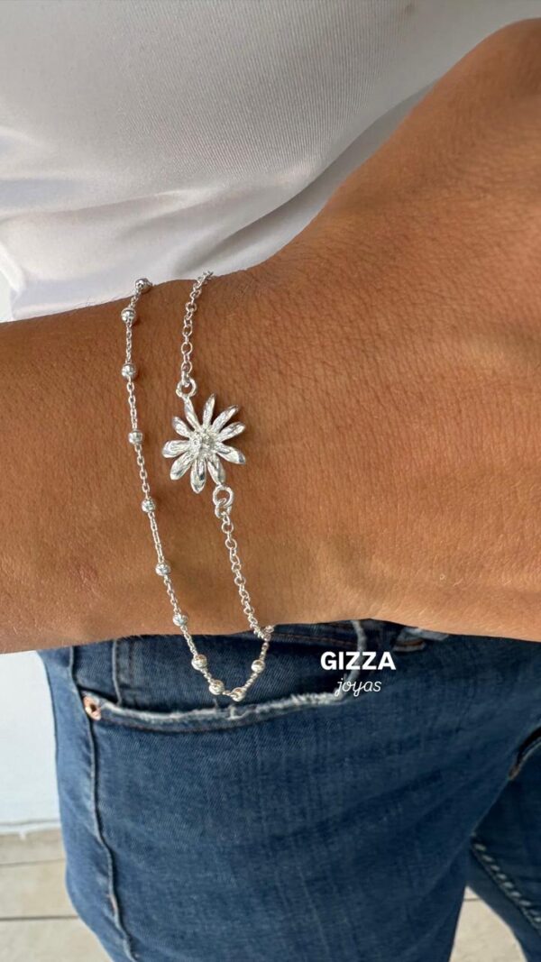 PULSERA DE PLATA MODELO MARGARITA