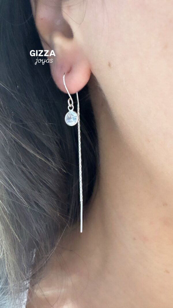 AROS de plata diseño pasante y colgante