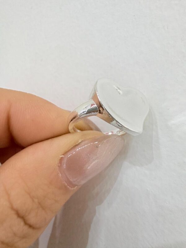 ANILLO de acero blanco modelo "CORAZON" - Image 3