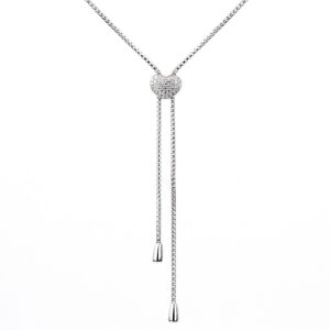 CORBATERO DE PLATA RODIANDA CORAZÓN PAVEE REGULABLE