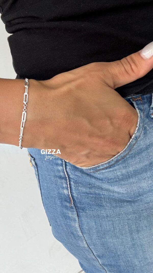 PULSERA DE PLATA MODELO FORCE CON ROLO