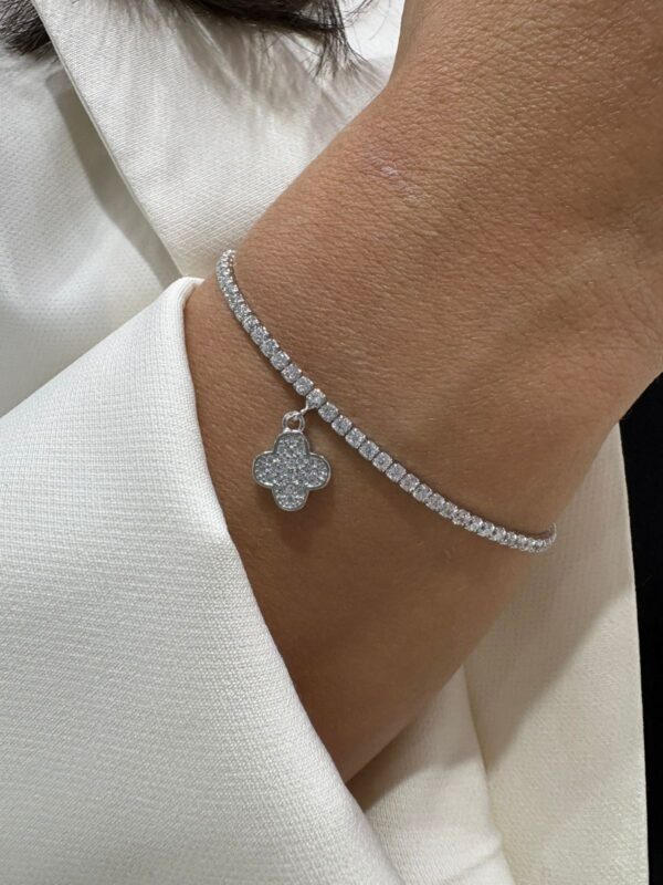 PULSERA DE PLATA RODIANDA MODELO TREBOL