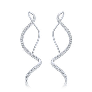 AROS DE PLATA ITALY COLGANTES CON CUBICS ENGARZADOS