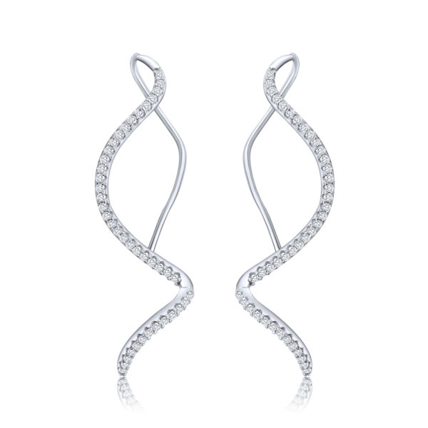 AROS DE PLATA ITALY COLGANTES CON CUBICS ENGARZADOS