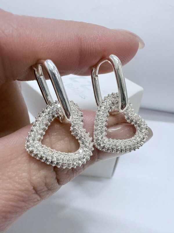 AROS DE ACERO BLANCO CUBANOS CON CORAZÓN - Image 4