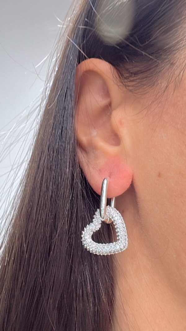 AROS DE ACERO BLANCO CUBANOS CON CORAZÓN
