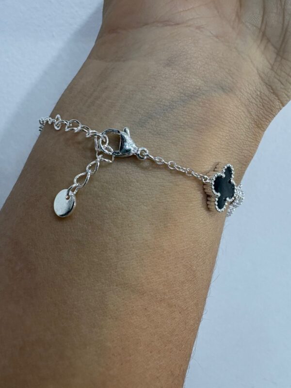 PULSERA DE ACERO BLANCO TREBOL - Image 2