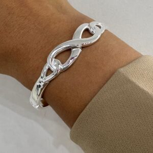 PULSERA DE ACERO BLANCO INFINITO