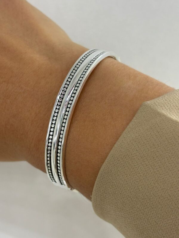 PULSERA DE ACERO BLANCO MODELO ESCLAVA