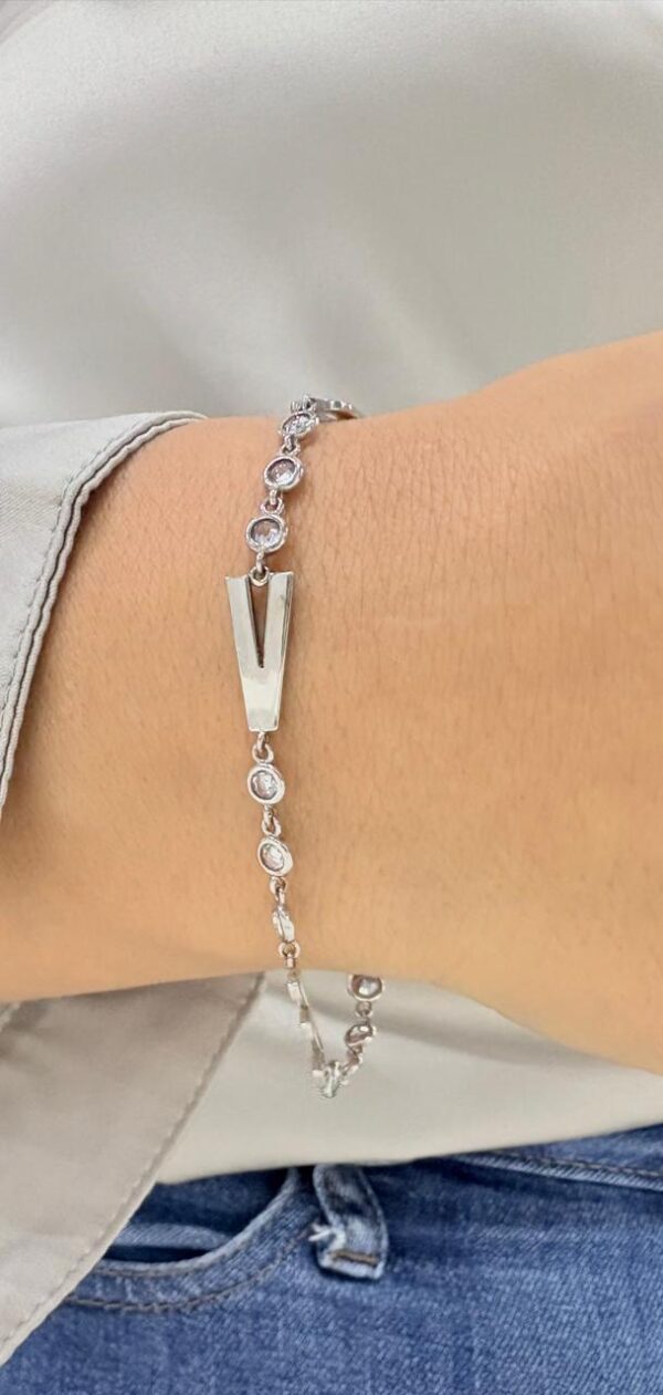 PULSERA de plata rodinada modelo "love" - Image 2