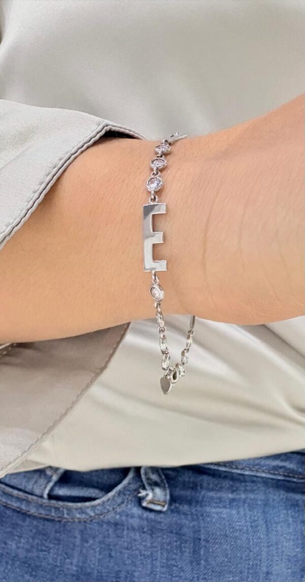 PULSERA de plata rodinada modelo "love" - Image 3