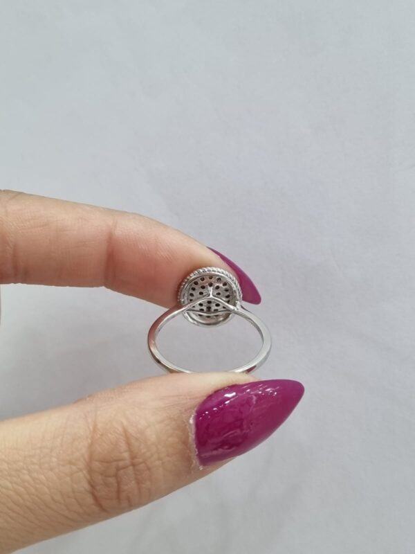 ANILLO de plata rodinada con piedras n18 - Image 4