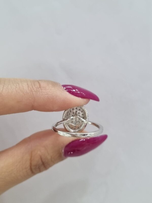 ANILLO de plata rodinada con piedras n18 - Image 5