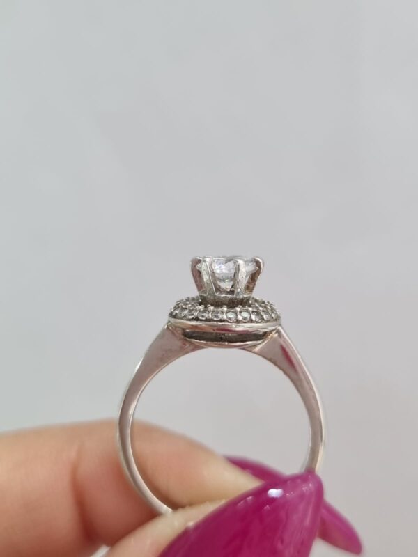 ANILLO de platra rodinada modelo piedra elevada n16 - Image 5