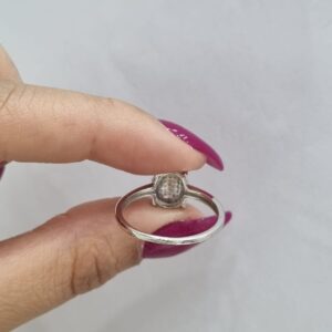 ANILLO de plata rodinada n19