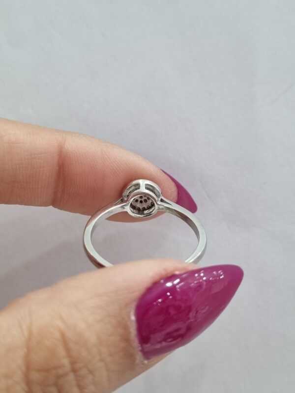 ANILLO de plata rodinada media esfera n19 - Image 3