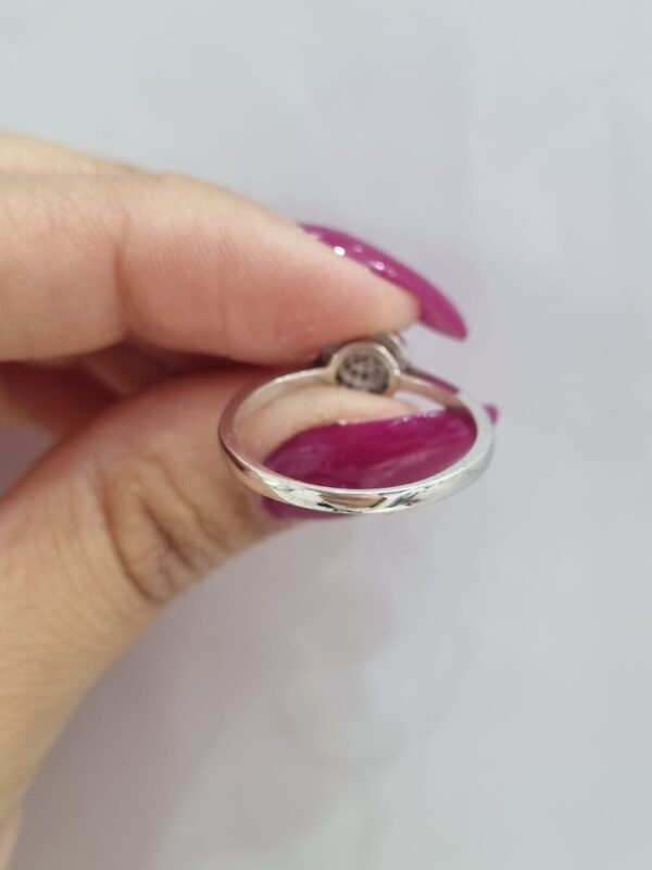 ANILLO de plata rodinada media esfera n19 - Image 5