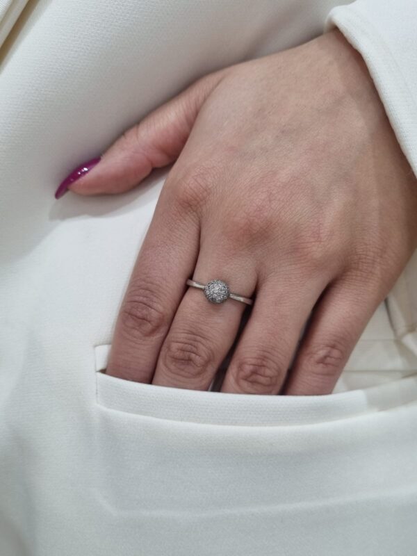 ANILLO plata rodinada modelo media esfera n19