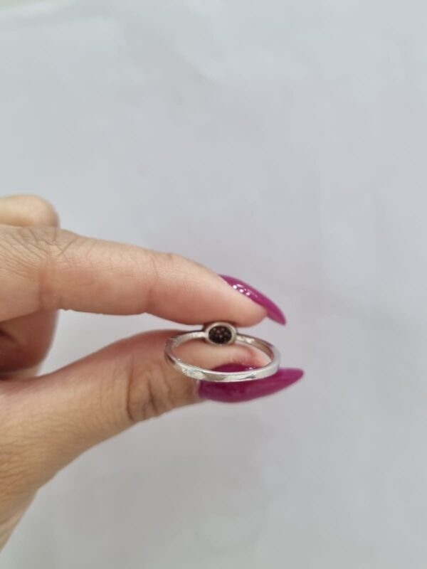 ANILLO plata rodinada modelo media esfera n19 - Image 3