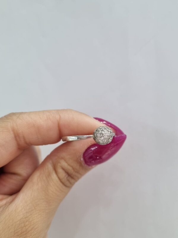ANILLO plata rodinada modelo media esfera n19 - Image 4