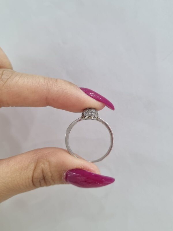 ANILLO plata rodinada modelo media esfera n19 - Image 5