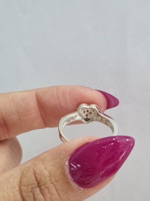 ANILLO de plata rodinada modelo CORAZON n16 - Image 4