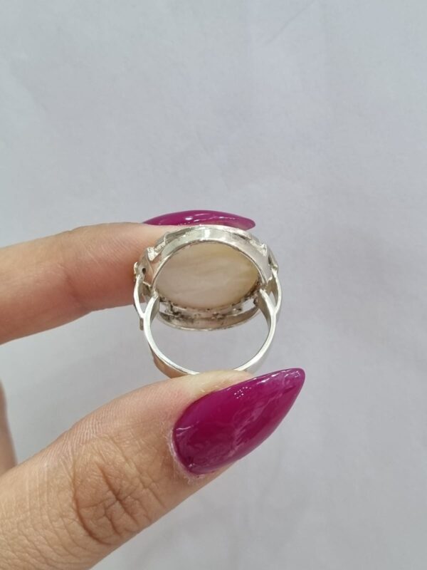 ANILLO de plata con oro y nacar REDONDO n14 - Image 4