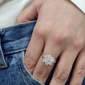 ANILLO de plata con oro modelo FLOR