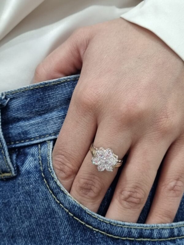 ANILLO de plata con oro modelo FLOR
