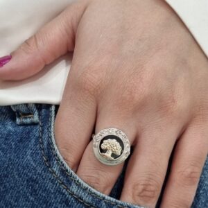 ANILLO de plata con oro "Arbol de la vida" n16