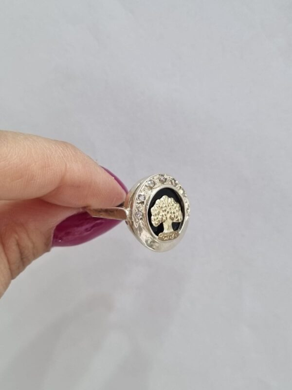 ANILLO de plata con oro "Arbol de la vida" n16 - Image 4