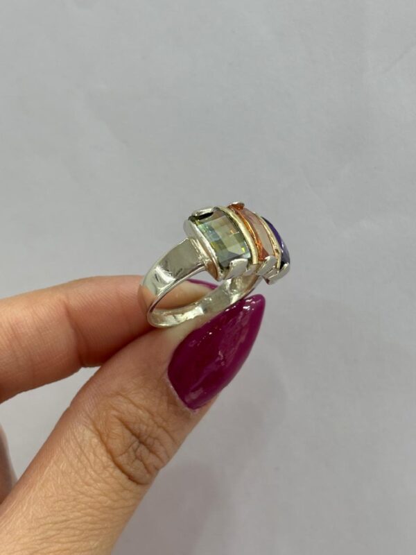 ANILLO de plata con piedras rectangulares - Image 2