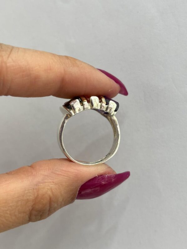 ANILLO de plata con piedras rectangulares - Image 4