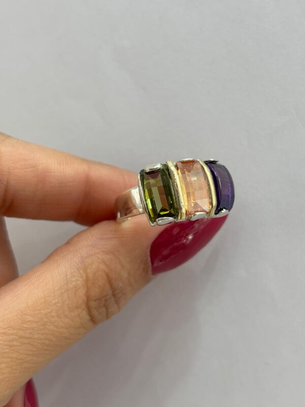 ANILLO de plata con piedras rectangulares - Image 5