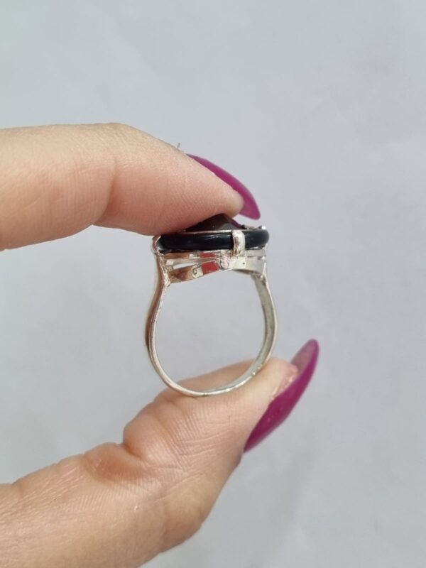 ANILLO de plata con oro y piedras ,diseño BUKI n17 - Image 4