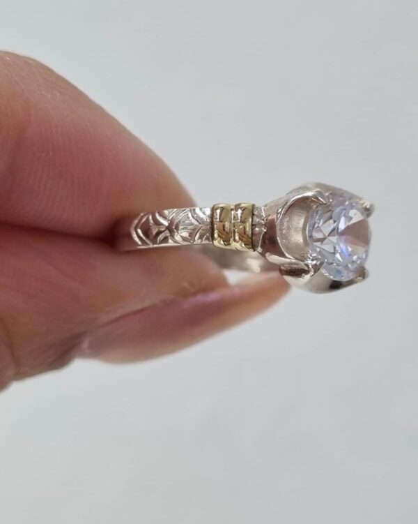 ANILLO de plata con oro n16 - Image 2