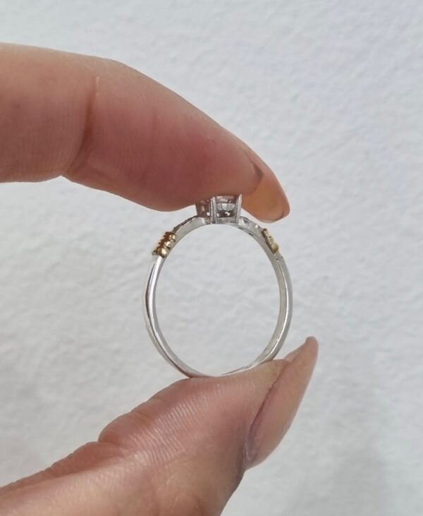 ANILLO de plata con oro y piedra n18 - Image 5