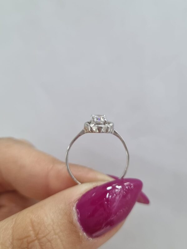 ANILLO de plata rodinada con piedra n13 - Image 3