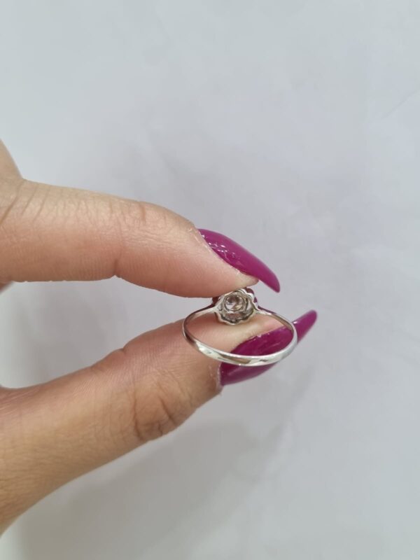 ANILLO de plata rodinada con piedra n13 - Image 4
