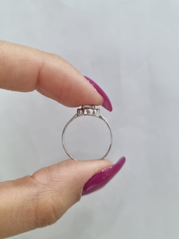 ANILLO de plata rodinada con piedra n13 - Image 5