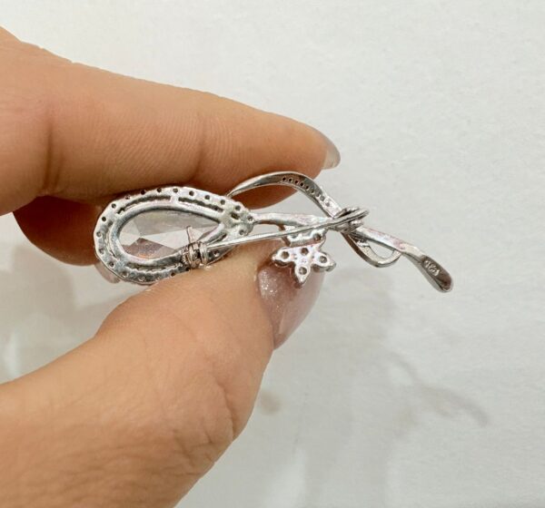 PRENDEDOR de plata rodianda modelo FLOR - Image 3